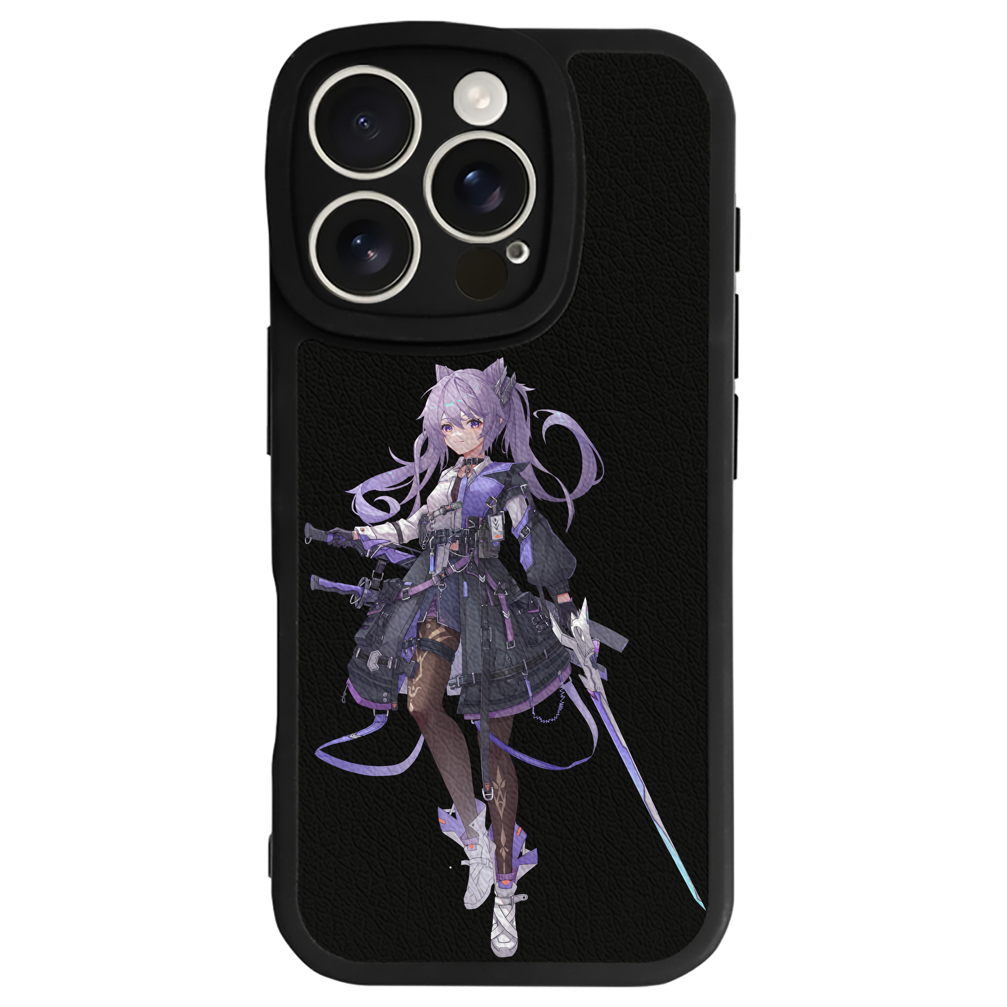 げんし神 刻晴 こくせい genshin Kokusei 【iPhone 16シリーズ対応】シリコンスマホケース（レザー調） 材質：シリコン